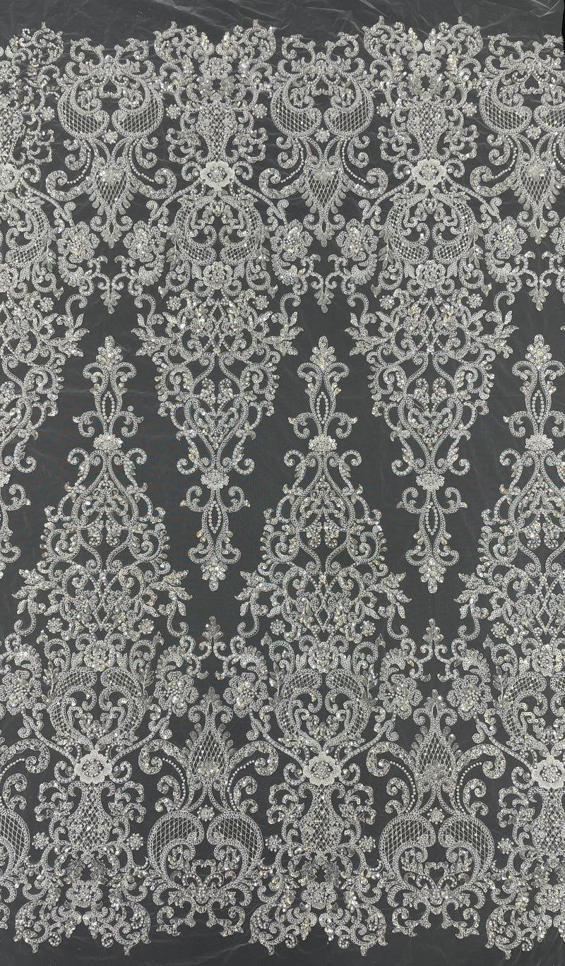 Ornamental Foam Bead & 3/5mm Sequin Fabric — fabric photo 6