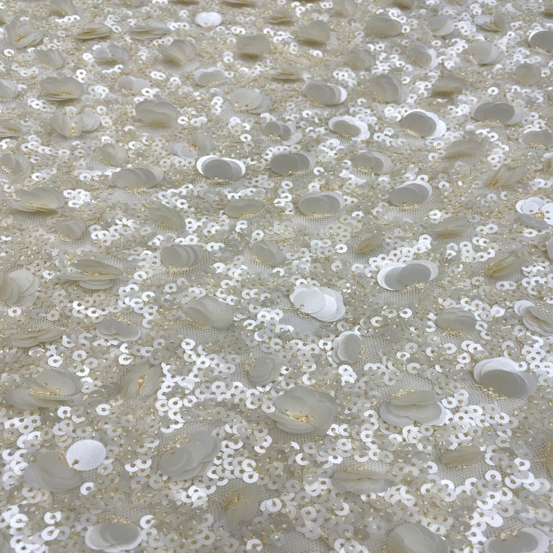 Stretch Mesh with 5–12mm Crystal Sequins — fabric photo 4