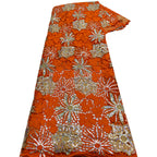 Two-Tone Water-Soluble Embroidered Mesh Lace — fabric photo 3