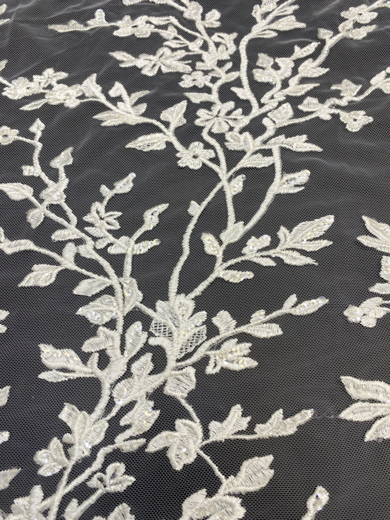 Sequin Embroidered Bridal Fabric – Design 56831 — fabric photo 3