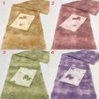 Printed Ribbon Bugle Bead Sequin Organza