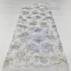 Heavy Sequin & Bugle-Bead Embroidered Bridal Fabric – Design 17087 — fabric photo 4