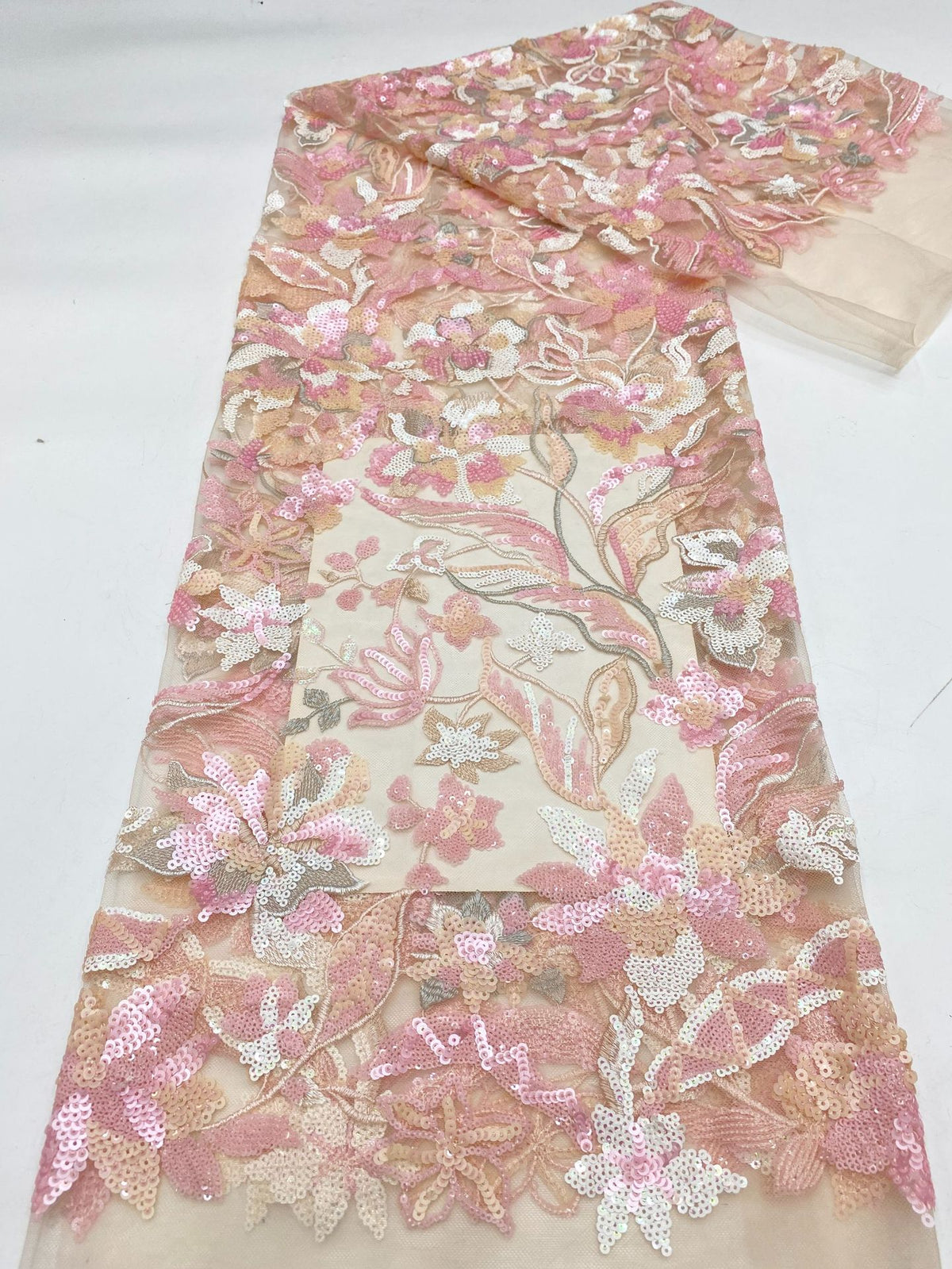 Colorful 2–5mm Sequin Embroidery Fabric — fabric photo 6