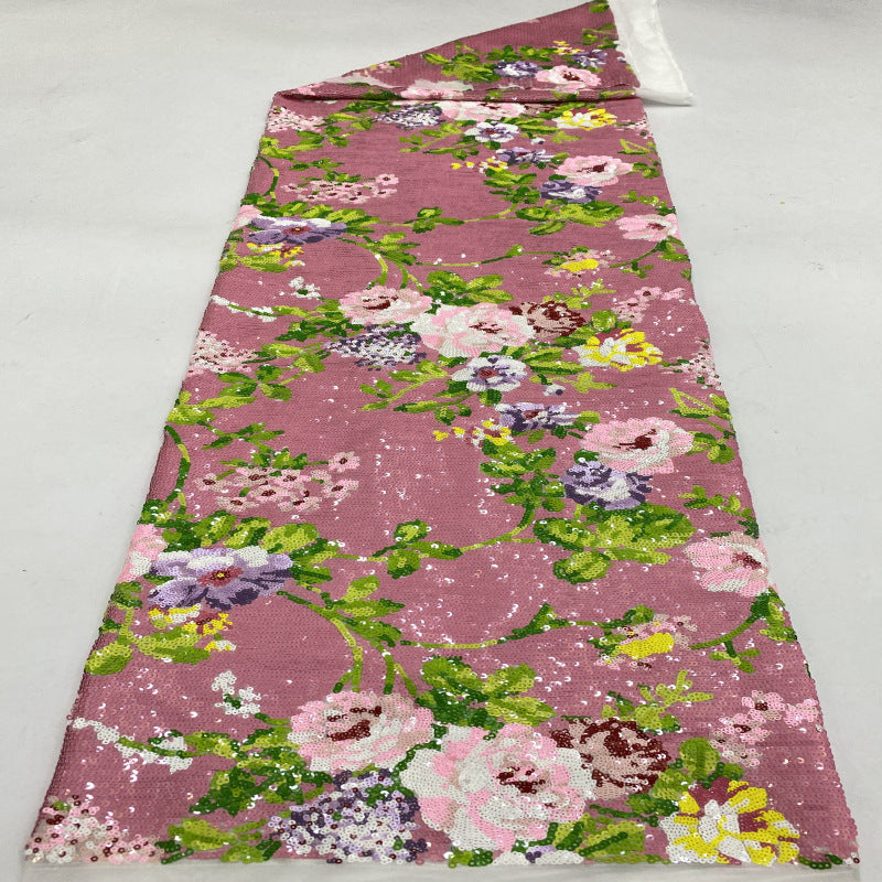 Ethnic Sequin Embroidered Chiffon Fabric — fabric photo 5