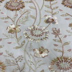 Dandelion Colorful Sequin Embroidery Fabric — fabric photo 4