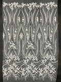 Sequin & Bugle-Bead Embroidered Bridal Fabric – Design 86687 — fabric photo 6