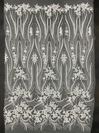 Sequin & Bugle-Bead Embroidered Bridal Fabric – Design 86687 — fabric photo 6