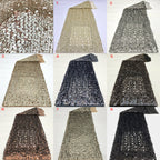 Stretch Mesh 9/12mm Rolled Sequin Fabric
