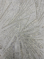 Bugle Bead & 3/5mm Sequin Bridal Fabric — fabric photo 4