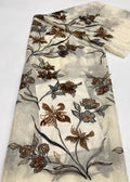 Printed Floral Sequin Embroidered Organza — fabric photo 6