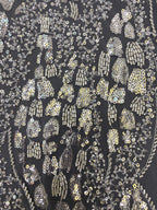 Heavy 3/4 mm Sequin & Bugle-Bead Embroidered Bridal Fabric – Design 43935 — fabric photo 5