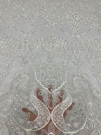 Sequin & Bubble-Bead Embroidered Bridal Fabric – Design 26367 — fabric photo 4