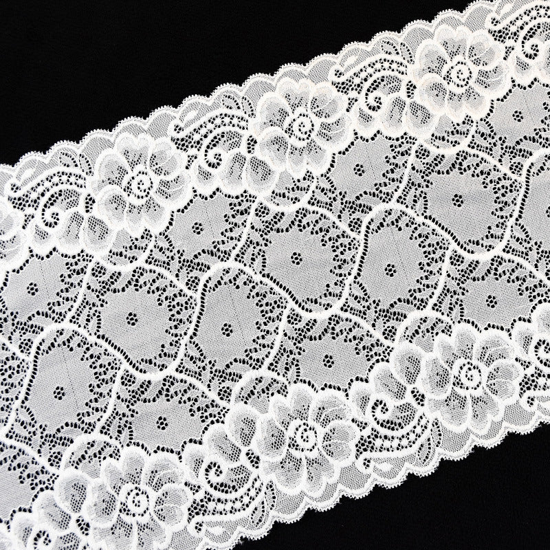 Ruffled Knitted Stretch Lace Trim 24 cm — fabric photo 4