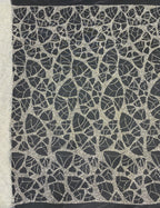3/4 mm Crystal-Look Sequin & Silver-Bead Embroidered Bridal Fabric – Design 64831 — fabric photo 6