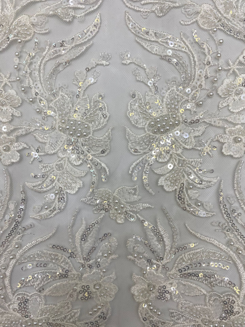 Foam Bead & 3/4mm Sequin Formalwear Fabric — fabric photo 5