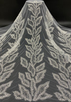 3D Heavy Double Bead & 3/4mm Sequin Fabric