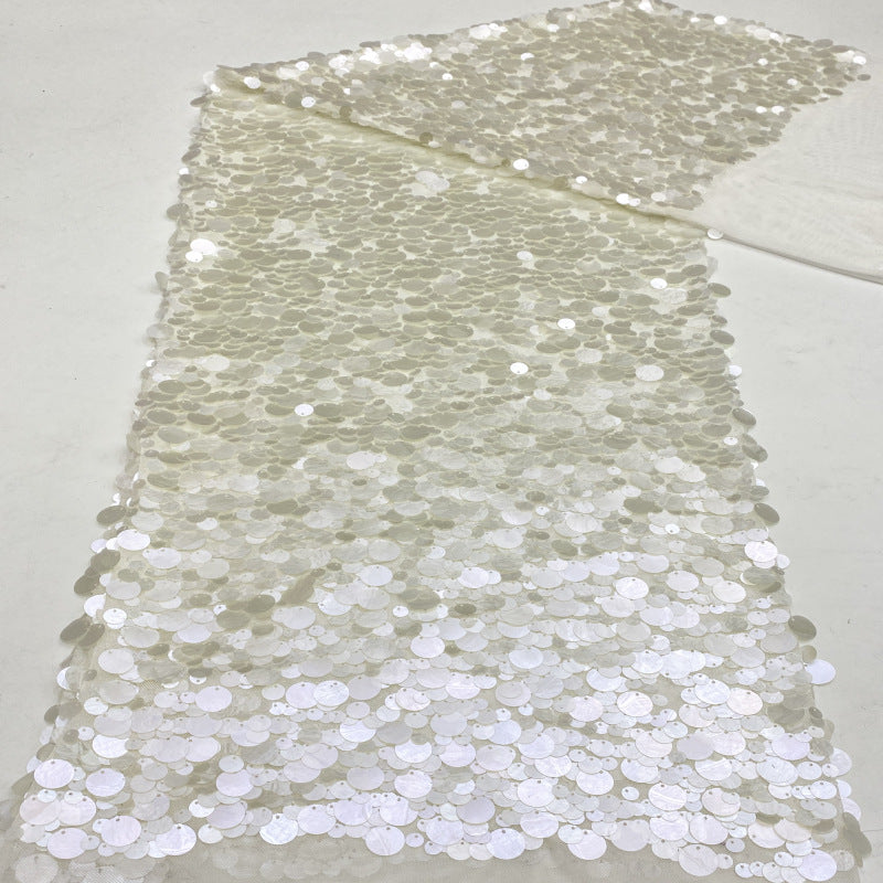 Stretch Mesh with 9–18mm Sequins