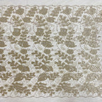 Textured Floral Foam Bead Sequin Fabric — fabric photo 3