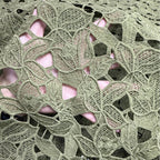 Solid-Color Milk-Silk Guipure Cutwork Lace Fabric – Per Yard — fabric photo 2