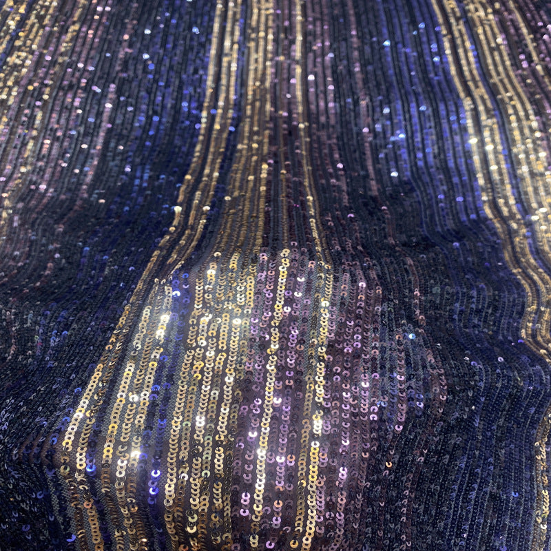 Stretch Mesh with 3mm Thread Sequin Embroidery — fabric photo 3