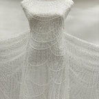 Heavy Sequin & Bubble-Bead Embroidered Bridal Fabric – Design 57183 — fabric photo 2