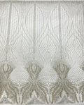 Large Floral Bead & 3/4 mm Sequin Bridal Fabric — fabric photo 6