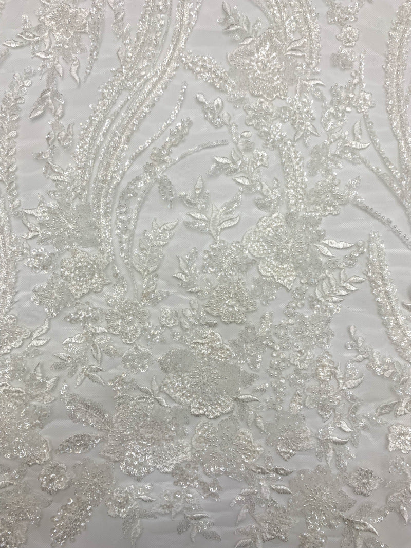 Botanical Bead Embroidery with 2/4 mm Sequins — fabric photo 5