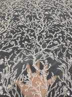 Tree Motif Foam Bead Sequin Bridal Fabric — fabric photo 2