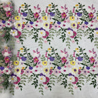 Multicolor Embroidered Bridal Fabric – Design 14495