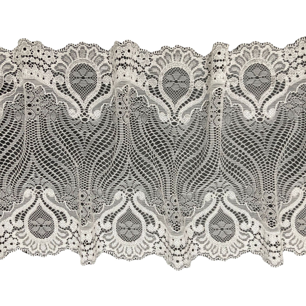 Five-Petal Floral Picot-Edge Stretch Lace Trim 18 cm — fabric photo 3