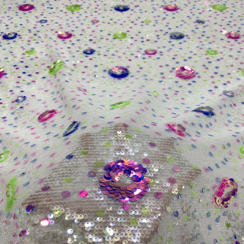 Stretch Mesh with 5/9mm Sequins — fabric photo 4