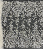 Positioned Floral Bead & 3/7mm Sequin Bridal Fabric — fabric photo 6