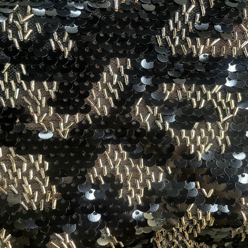 Leopard Print 5mm Rolled Sequin Fabric — fabric photo 5