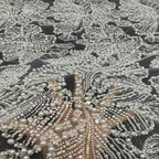 Heavy Foam Bead Sequin Embroidered Bridal Fabric — fabric photo 3