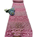 Solid-Color Rhinestone Cutwork Chiffon Lace Fabric – Per Yard — fabric photo 5
