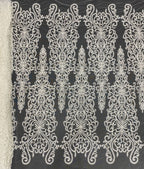 Heavy Symmetrical Bead Sequin Bridal Fabric — fabric photo 6