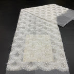 Textured Rope Bead Sequin Embroidery Fabric — fabric photo 3