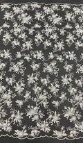 Botanical Sequin & Bugle-Bead Embroidered Bridal Fabric – Design 09887 — fabric photo 6