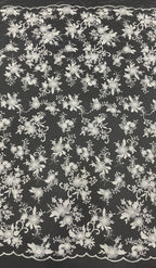 Botanical Sequin & Bugle-Bead Embroidered Bridal Fabric – Design 09887 — fabric photo 6