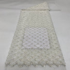 Dense Ribbon Bugle Bead Sequin Fabric — fabric photo 4