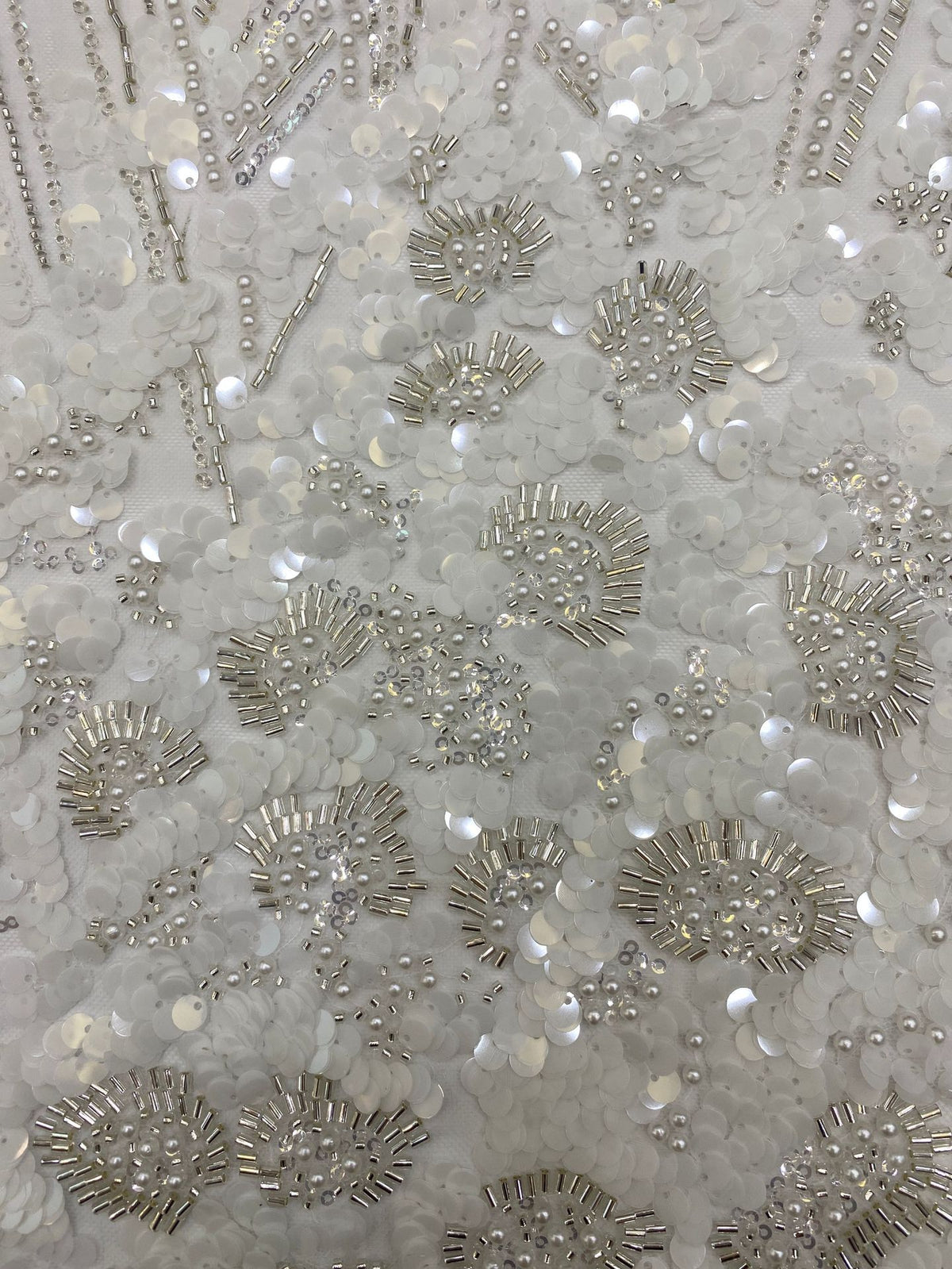 3D Bugle Foam Bead & 3/7mm Sequin Fabric — fabric photo 5