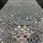 Sequin & Bubble-Bead Embroidered Bridal Fabric – Design 80927 — fabric photo 4