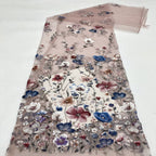 Printed Bead Sequin Ethnic Embroidery Fabric — fabric photo 2