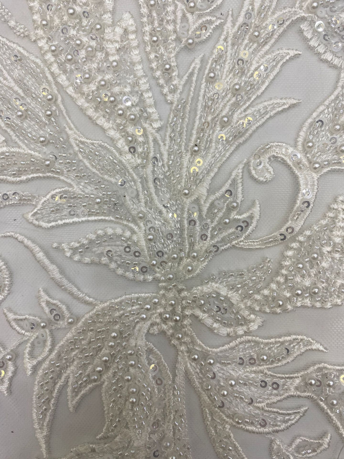 Foam Bead 3/4mm Sequin Embroidery Fabric for Gowns — fabric photo 5
