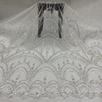 Sequin & Bubble-Bead Embroidered Bridal Fabric – Design 31391