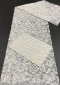 Laser Floral Beaded Sequin Lace — fabric photo 6