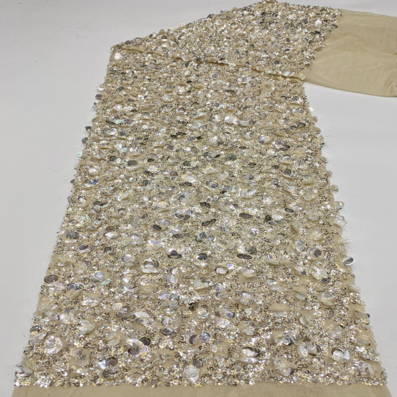 Stretch Mesh with 5–12mm Crystal Sequins