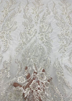 Sequin & Bubble-Bead Embroidered Bridal Fabric – Design 21887 — fabric photo 4