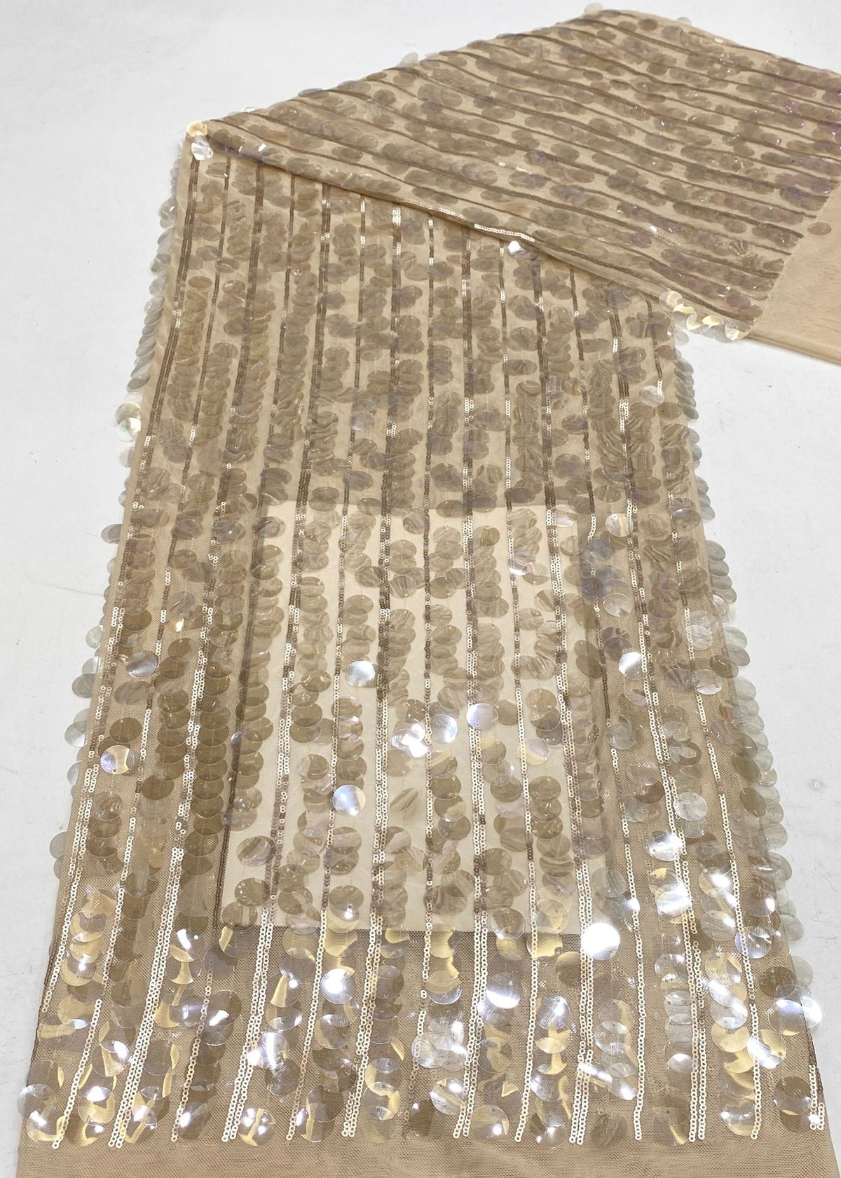 Stretch Mesh with 3/18mm Sequin Embroidery — fabric photo 6