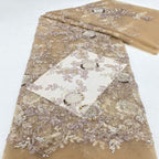 Heavy Sequin & Bugle-Bead Embroidered Bridal Fabric – Design 28351 — fabric photo 4